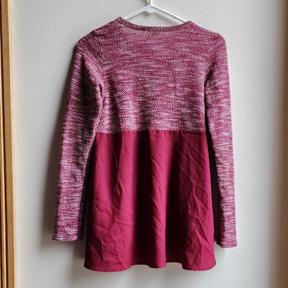 Lucky Brand Red/Cream Textile Knit Flowing Jersey Size Small - Picture 12 of 12
